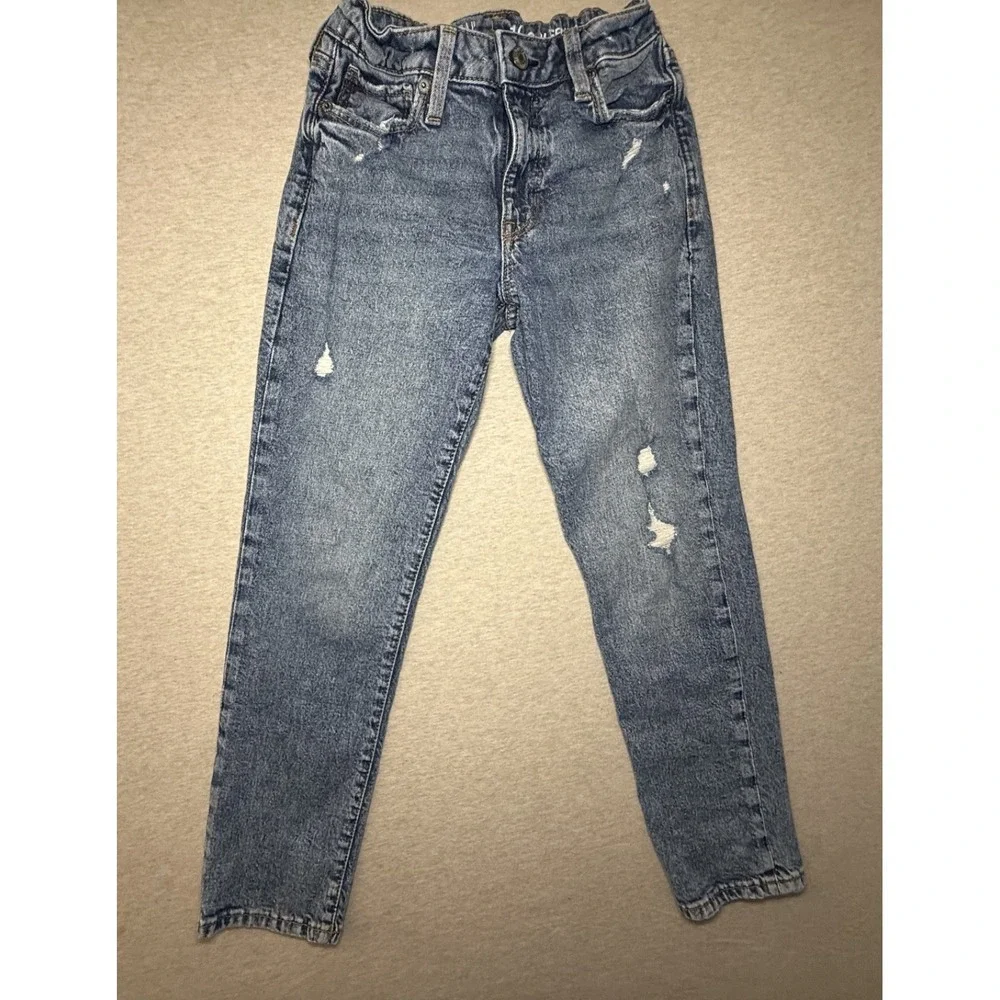 GAP Kids. Blue jeans. girl size 10. distressed straight leg.